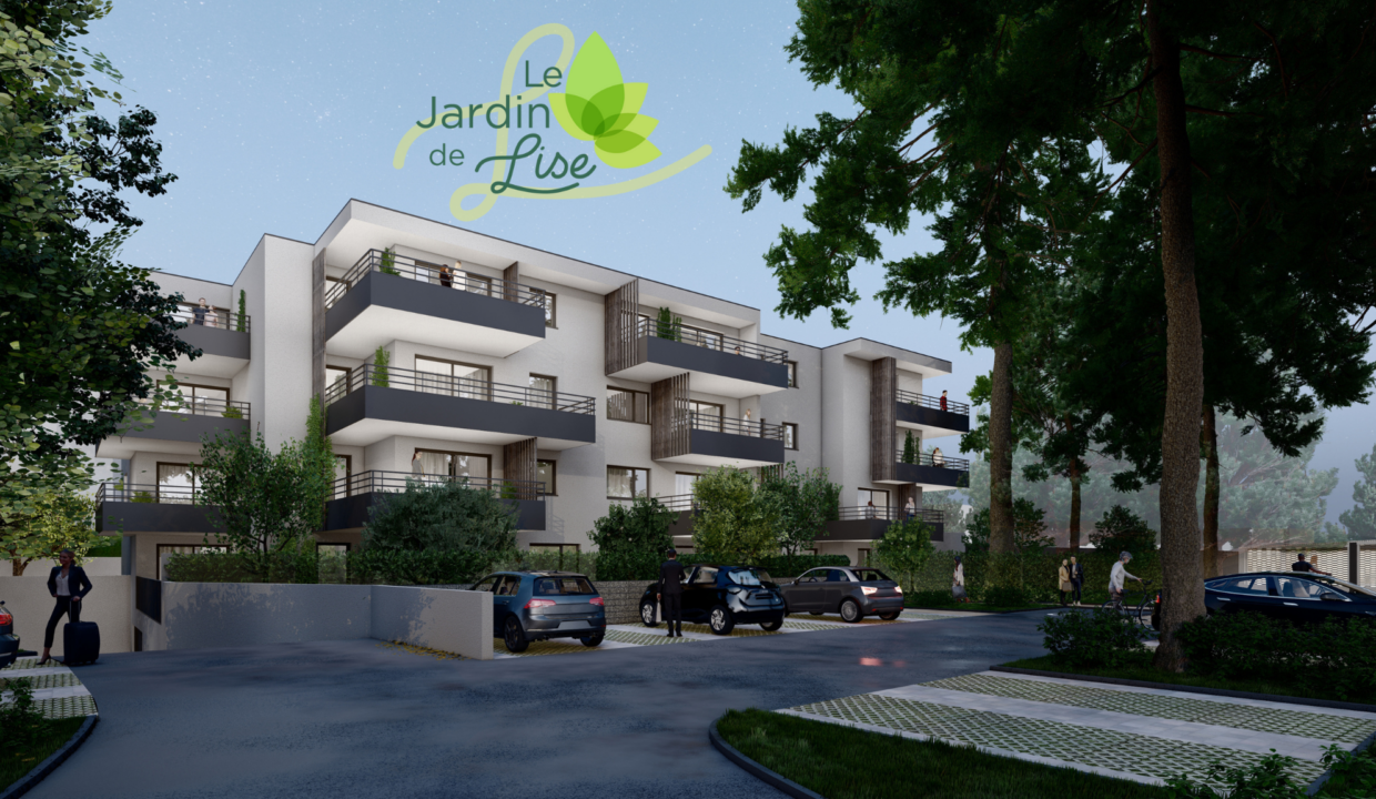 Vue perspective - Programme immobilier neuf - le jardin de lise