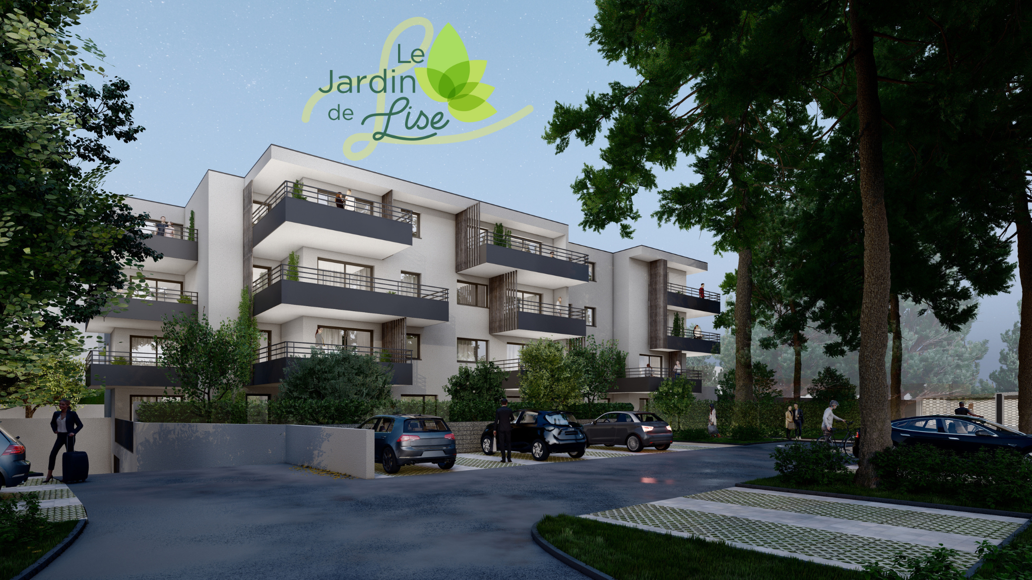 Vue perspective - Programme immobilier neuf - le jardin de lise